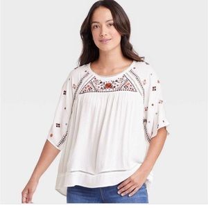 Knox Rose Flutter Sleeve Shirt